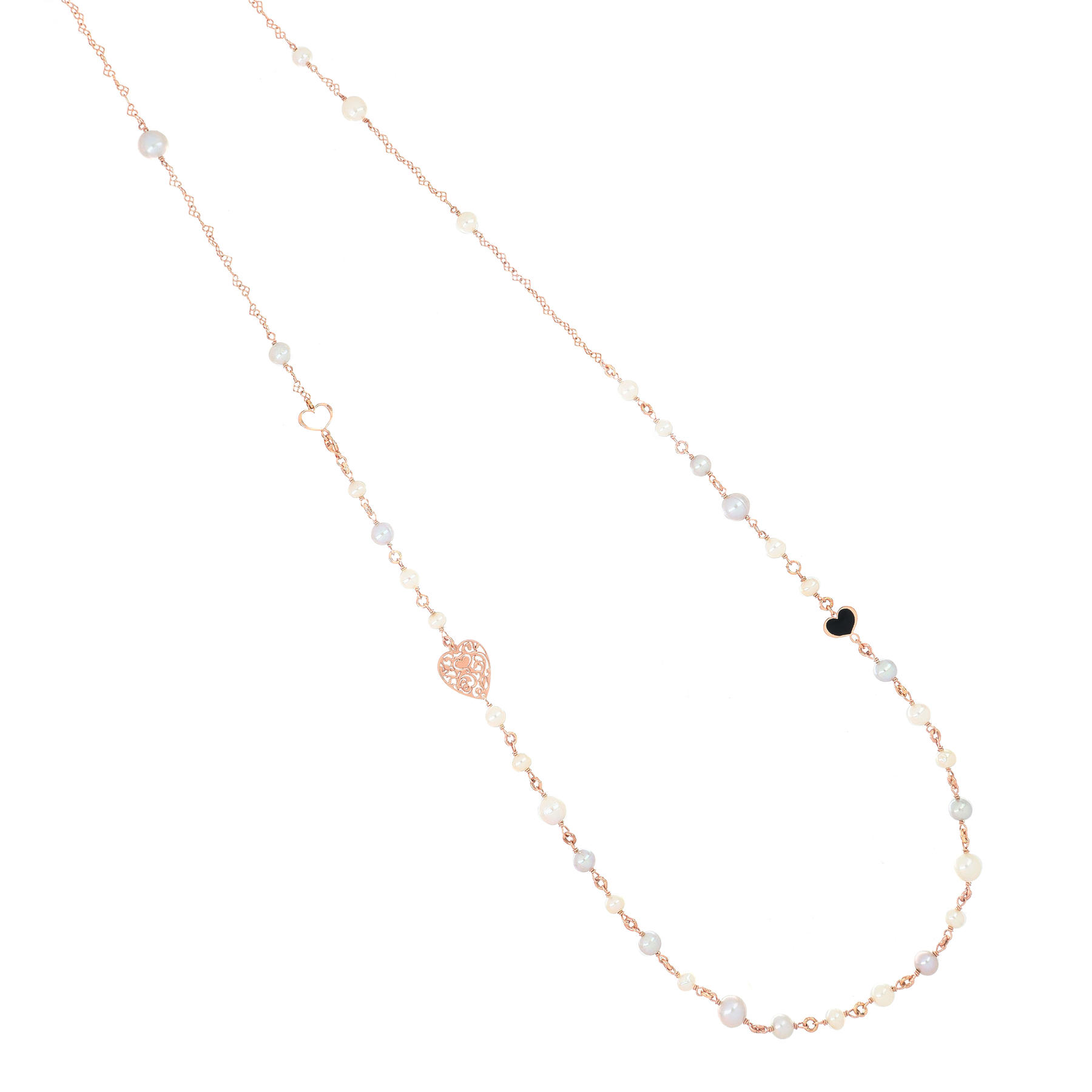 Collana Perle Bianche e Grigie - Piertullio Gioielli Collana Perle Bianche e Grigie - Piertullio Gioielli