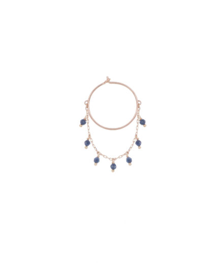 Orecchino Cerchio 18 Kt Zaffiri