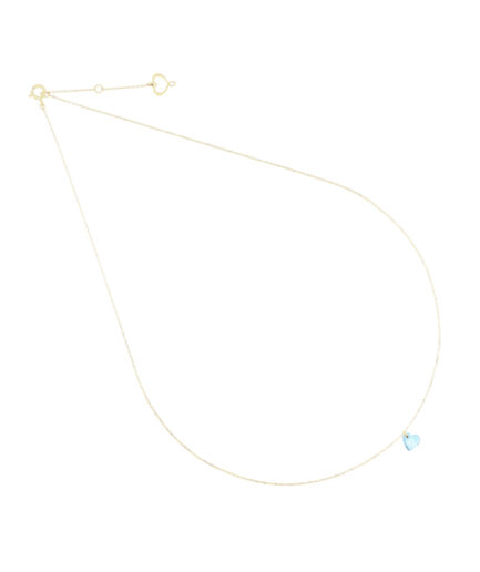 Girocollo 18kt Cuore Blu